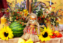 Autumn Composition with a Handmade Doll
